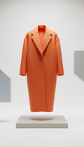 Statement-Mantel aus Tangerine