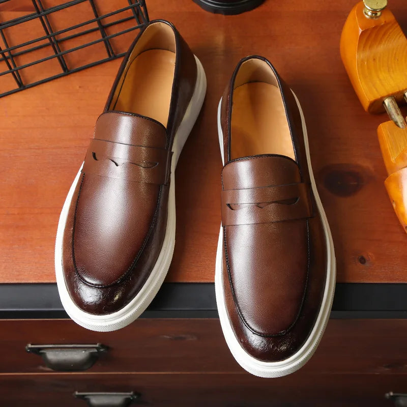 Classy Designers Fashion Footwear Wedding Groom Wear Easy Slip on Penny Loafer Shoes for Men